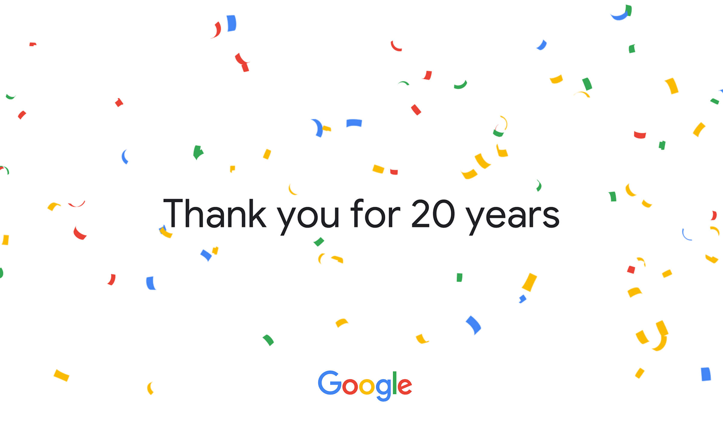 Thank you for 20 years  | Google
