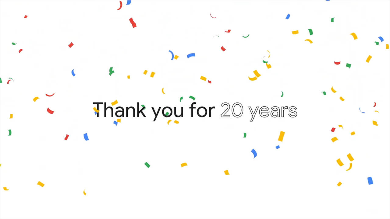 Thank you for 20 years  | Google